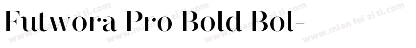 Futwora Pro Bold Bol字体转换